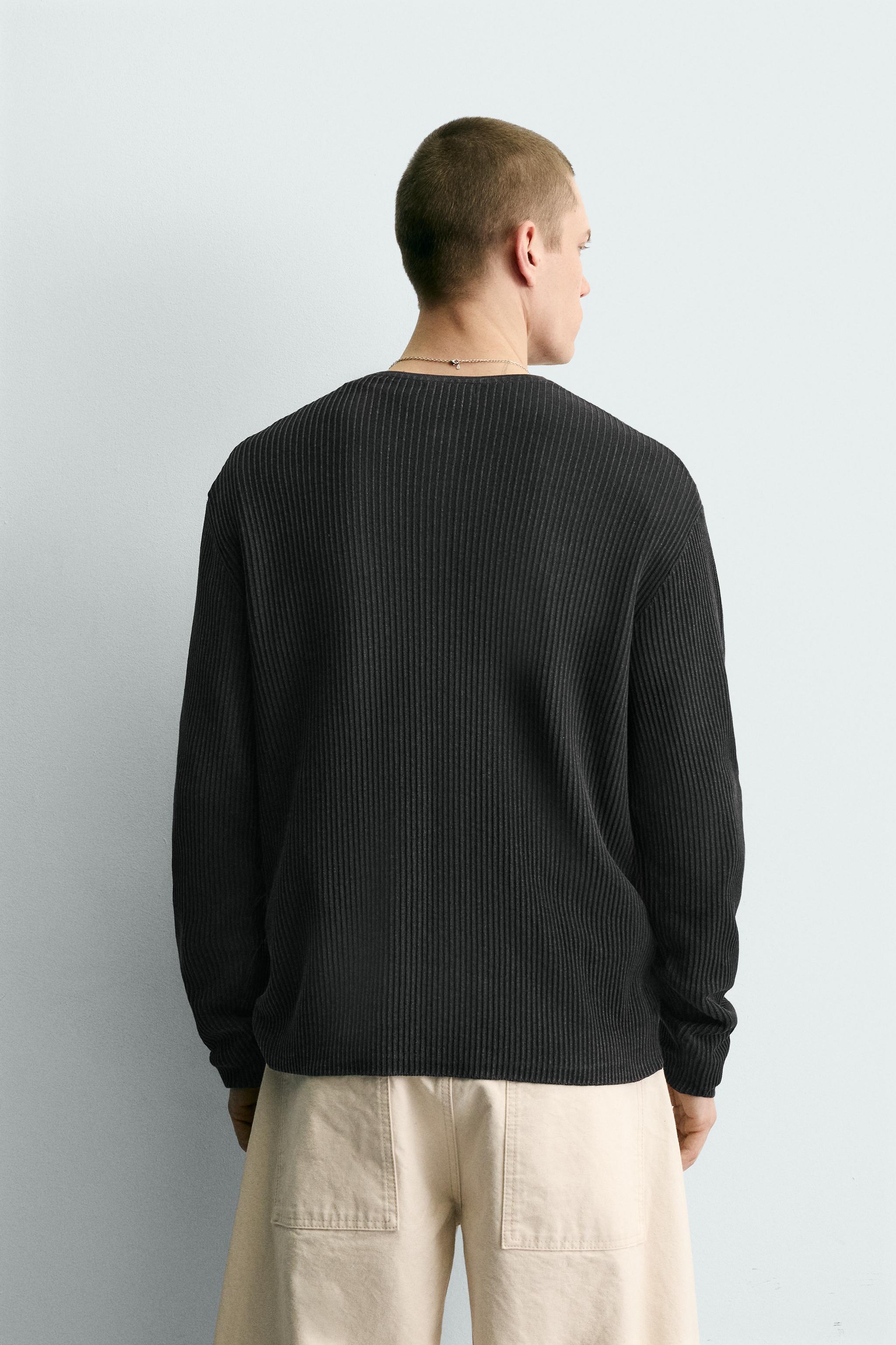 HENLEY NECK TEXTURED JUMPER